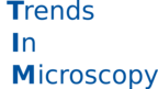 TIM Logo for the German BioImaging Spring school showing a microscope made of green dots