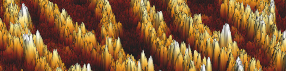 3D reconstruction of hight information measured by an atomic force microscope