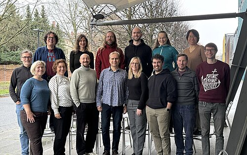 Group picture of several BioDIP members 